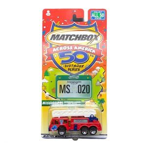 Matchbox Across America Mississippi Extending-Ladder Fire Engine Truck Red 1/64